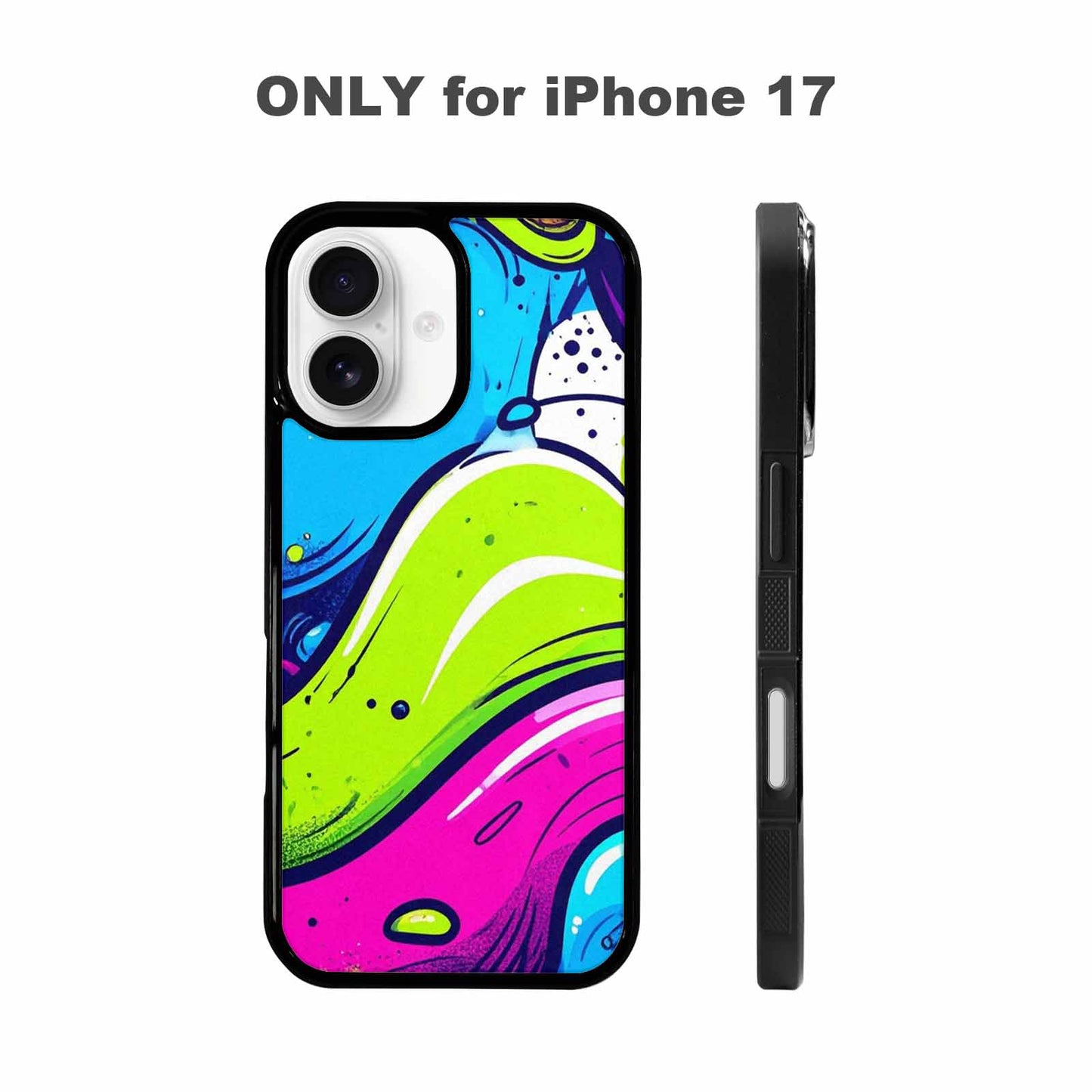 iPhone 17 Case — Acid Wash Cartoon Tie Dye, Original Design Phone Case