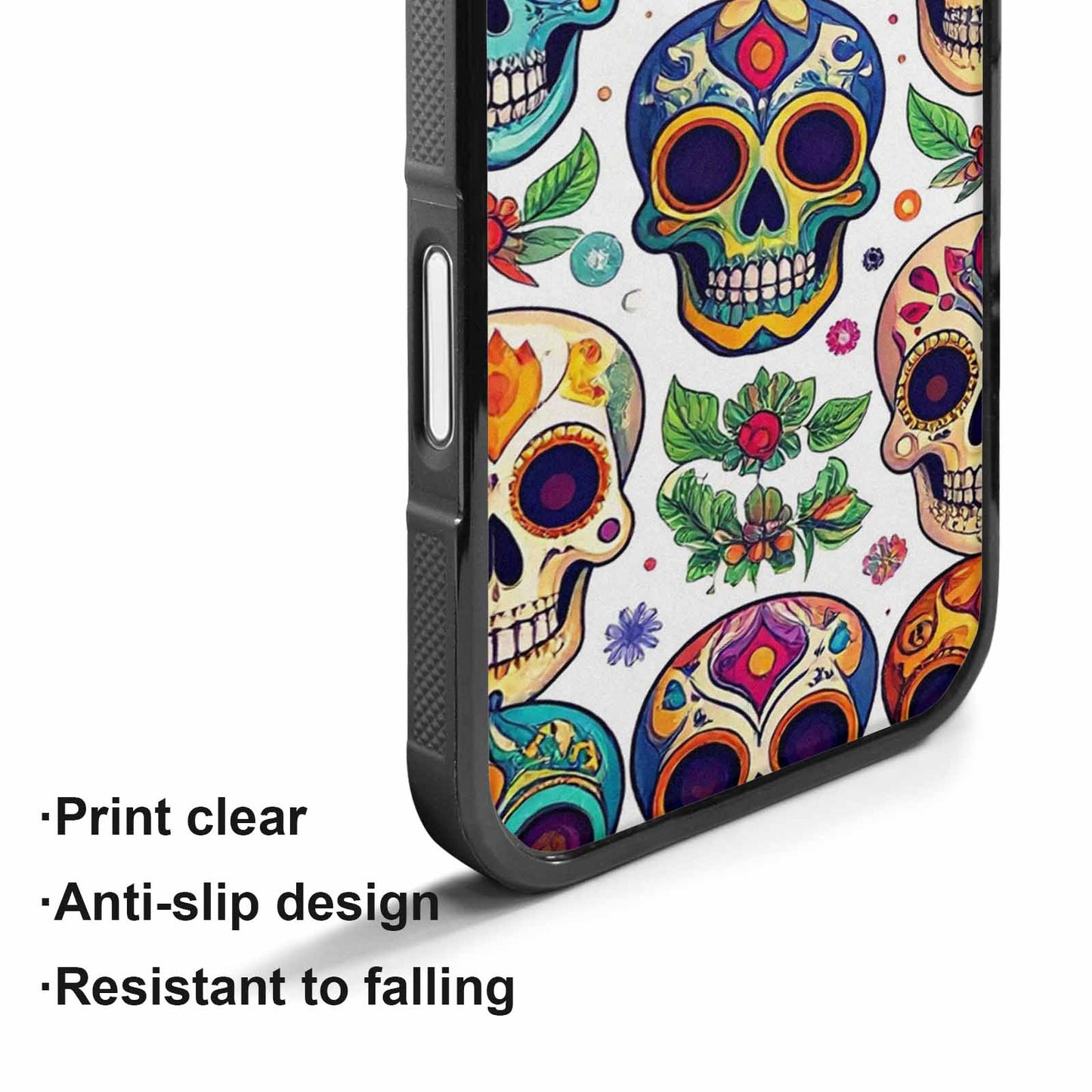 iPhone 17 Case — Vibrant Skull Seamless Gothic Skulls, Custom Print Case Cover