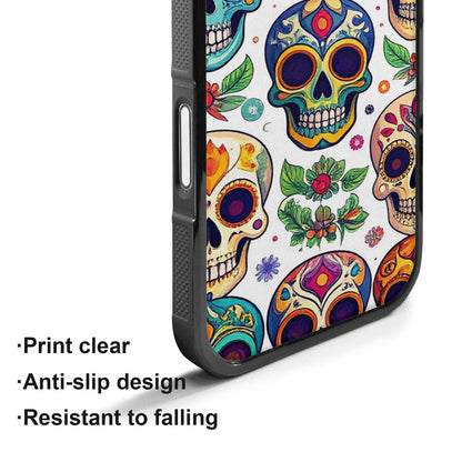 iPhone 17 Case — Vibrant Skull Seamless Gothic Skulls, Custom Print Case Cover