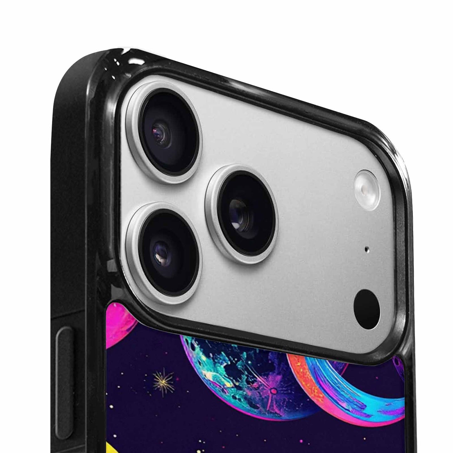 iPhone 17 Pro Case — Neon Winter Moon Seamless Cartoon Cute, Original Design Phone Case