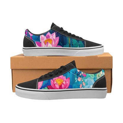 WOMEN'S Monet Impressionist Lace-Up Canvas Melting Art Sneakers