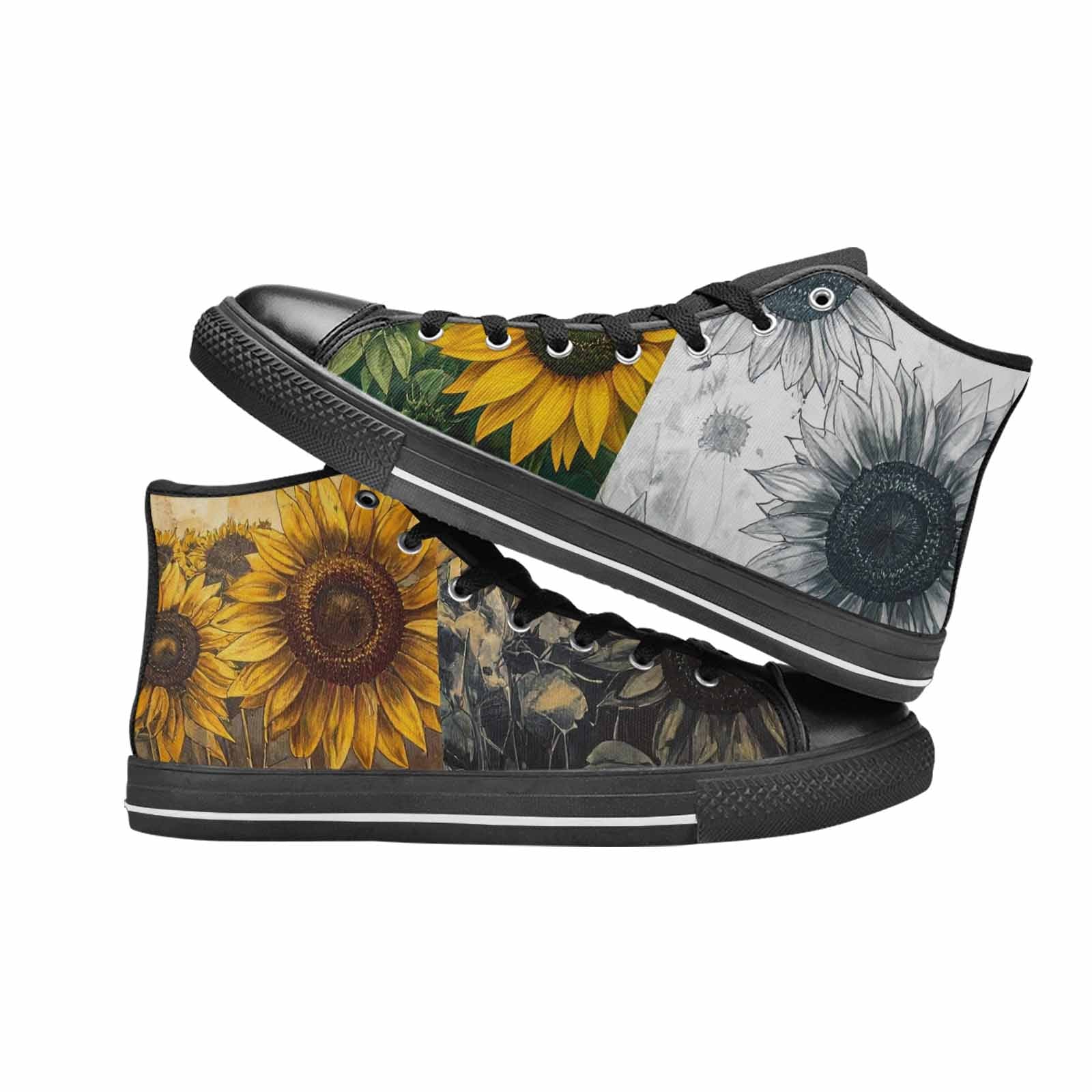 MEN'S Blend Melt Them High Top Canvas Wallpaper Art Custom Shoes