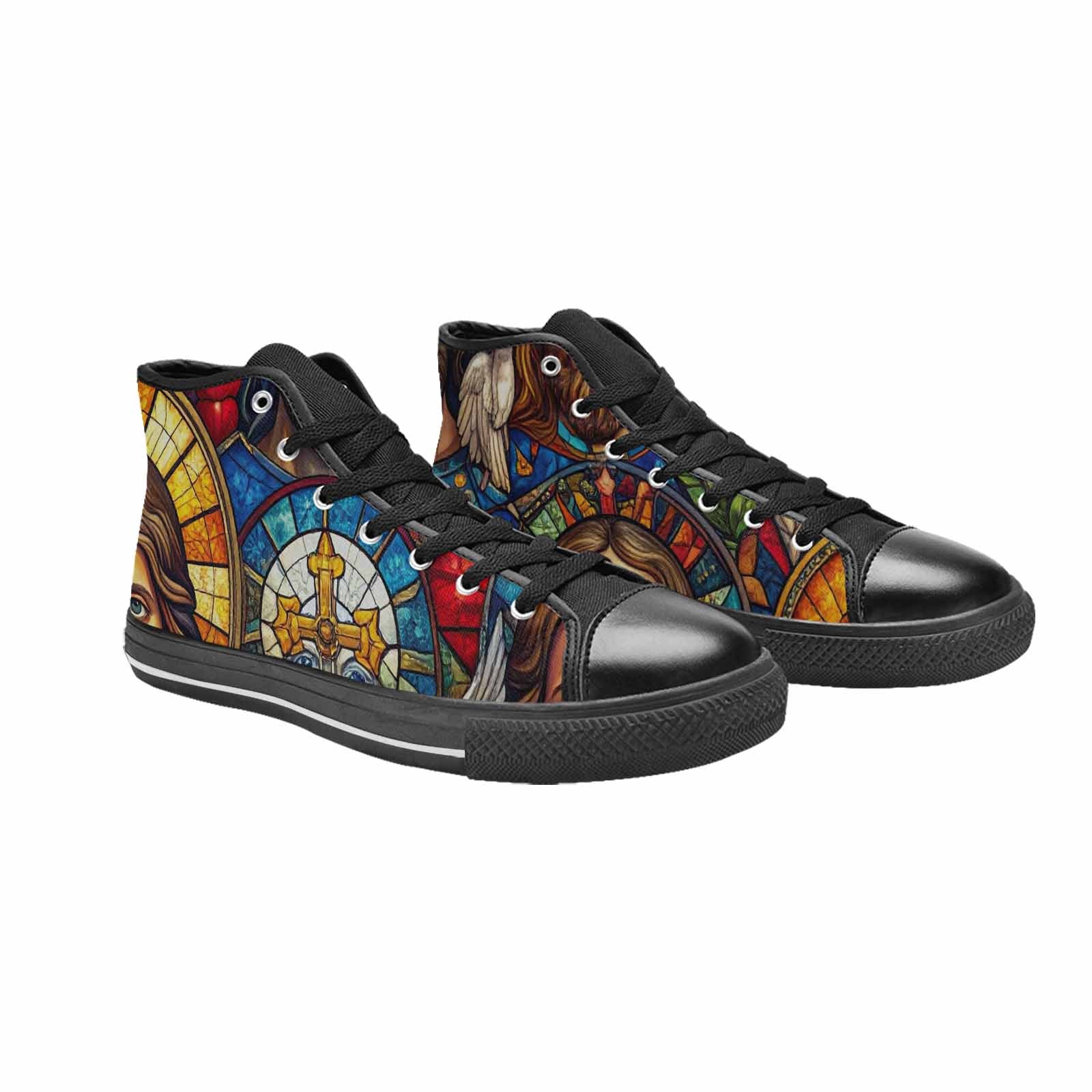 MEN'S Jesus Face Small High Top Canvas Aesthetic Shoes