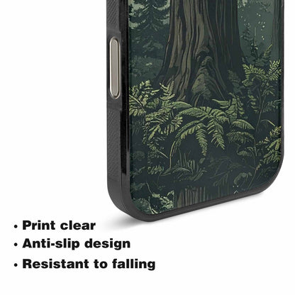 iPhone 16 Pro Case — Seamless Pattern Ancient Redwood Forest Giant, Custom Art Phone Cover