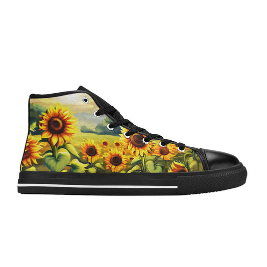 MEN'S Sunflowers Art 2 Men’S High Top Canvas Aesthetic Shoes