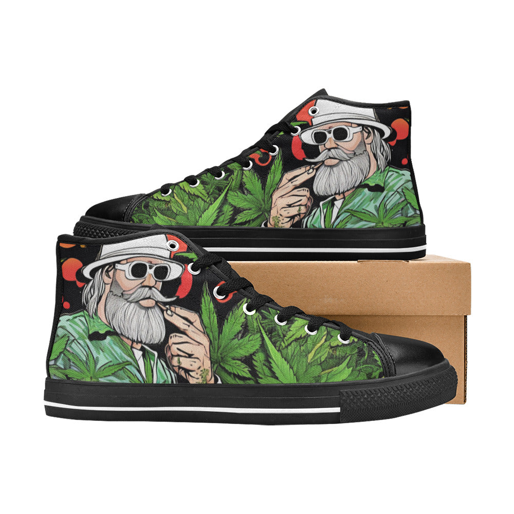 WOMEN'S Healthy Garden 420 High Top Canvas Dark Academia Custom Shoes