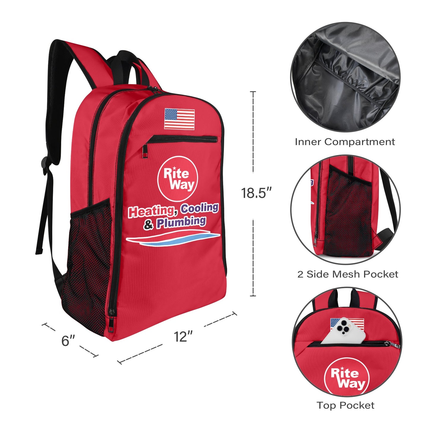 Rite Way All Over Print Leisure Sports Backpack (Model 1741)