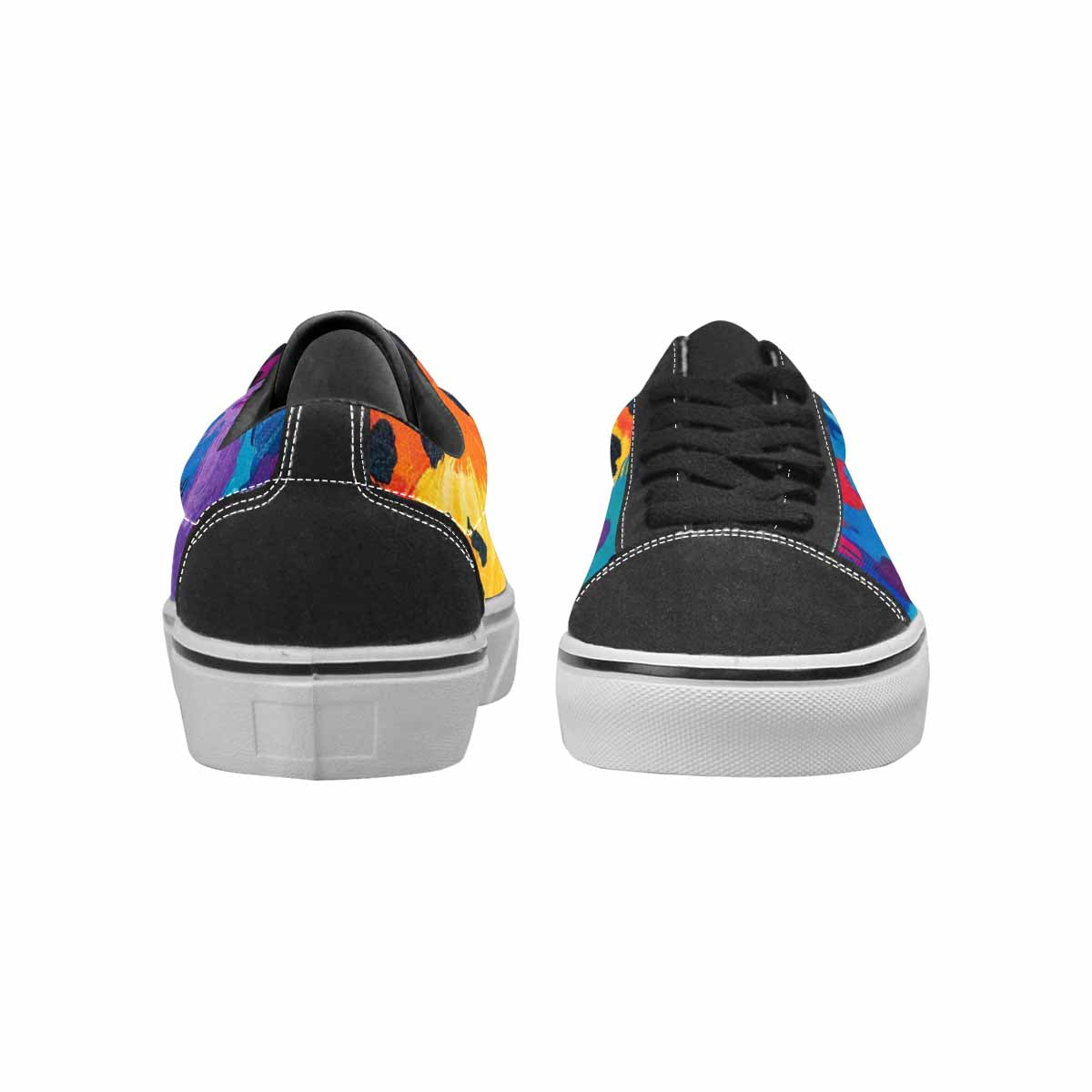 WOMEN'S Full Color Vibrant Animal Lace-Up Canvas Grunge Shoes