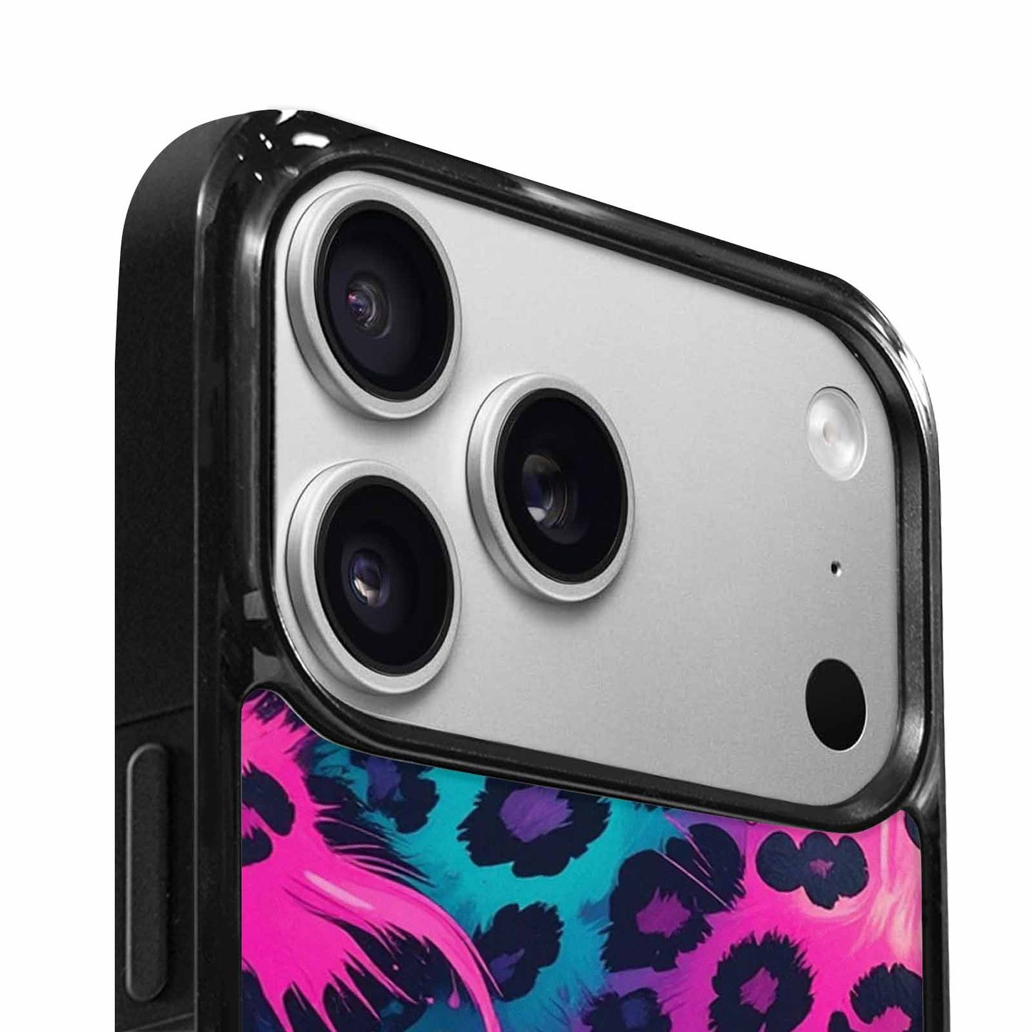 iPhone 17 Pro Case — Leopard Melting Neon Animal Print, Personalized Phone Case
