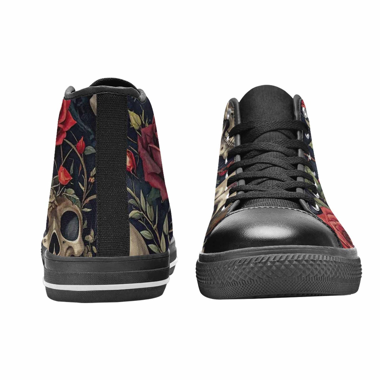 MEN'S Skulls - Roses High Top Canvas Vivid Shoes