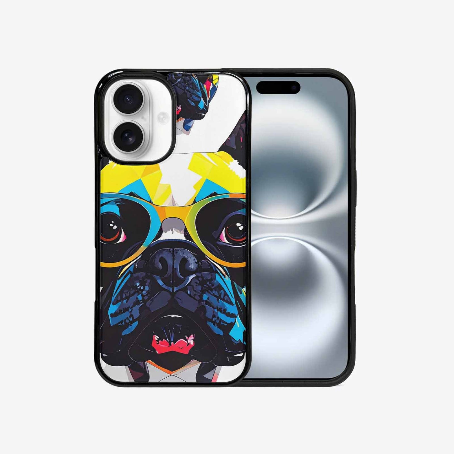 iPhone 16 Case — French Bulldog Pop Art Pattern, Custom Phone Case