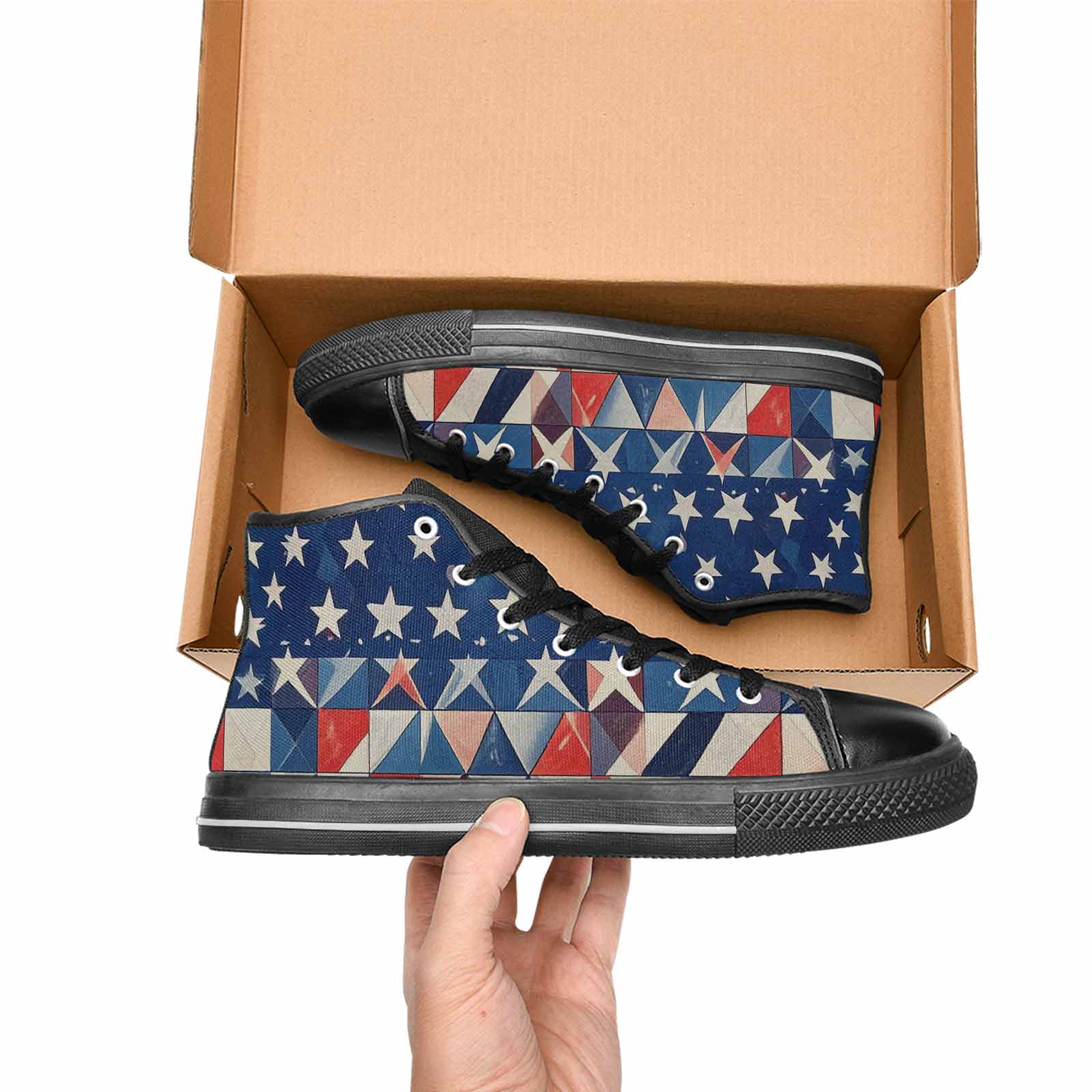 MEN'S American Flag Stars High Top Canvas Dreamcore Sneakers