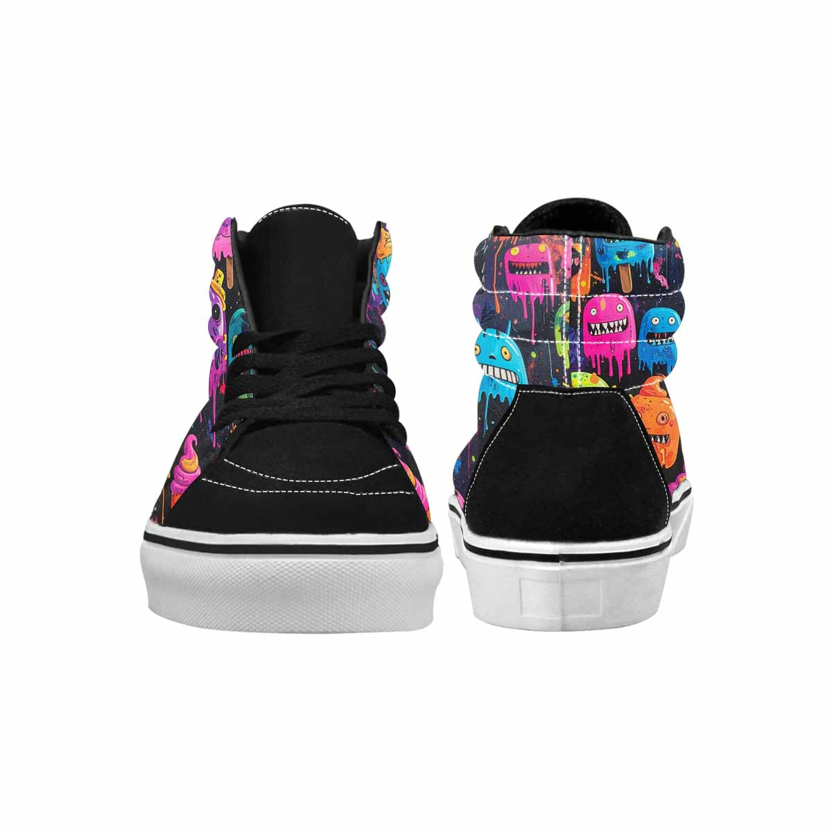 MEN'S Ice Cream Monsters  High Top Canvas Dark Academia Custom Sneakers