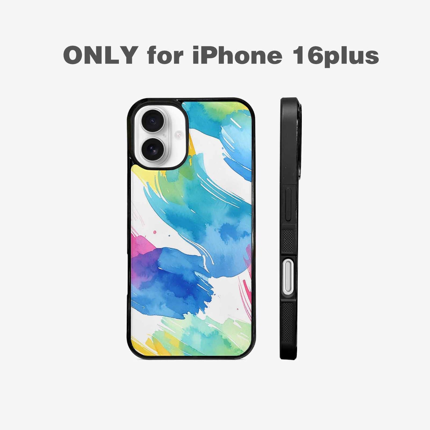 iPhone 16 Plus Case — Trans Strong Watercolor Seamless Pattern Vibrant, Custom Made Phone Cover