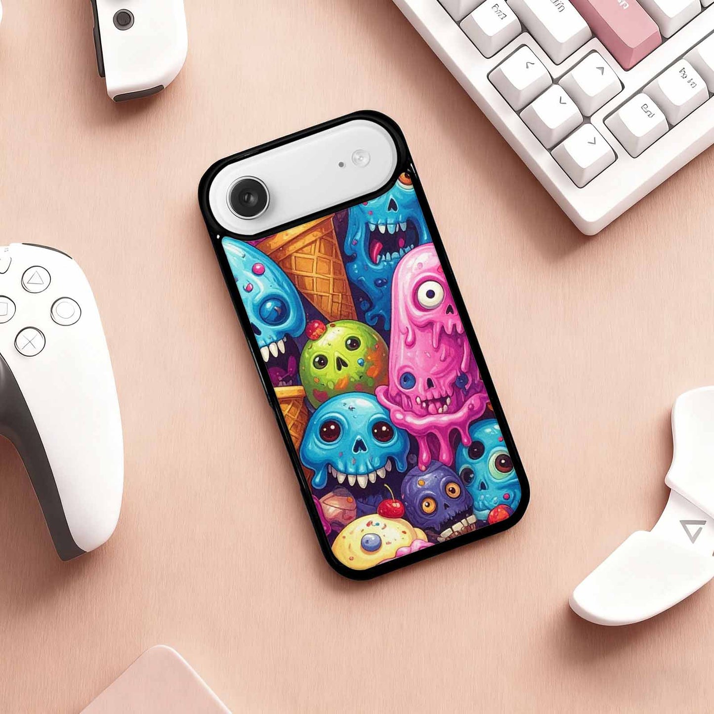 iPhone 17 Air Case — Ice Cream Monsters Skullsmelti Cye Gothic, Custom Phone Case