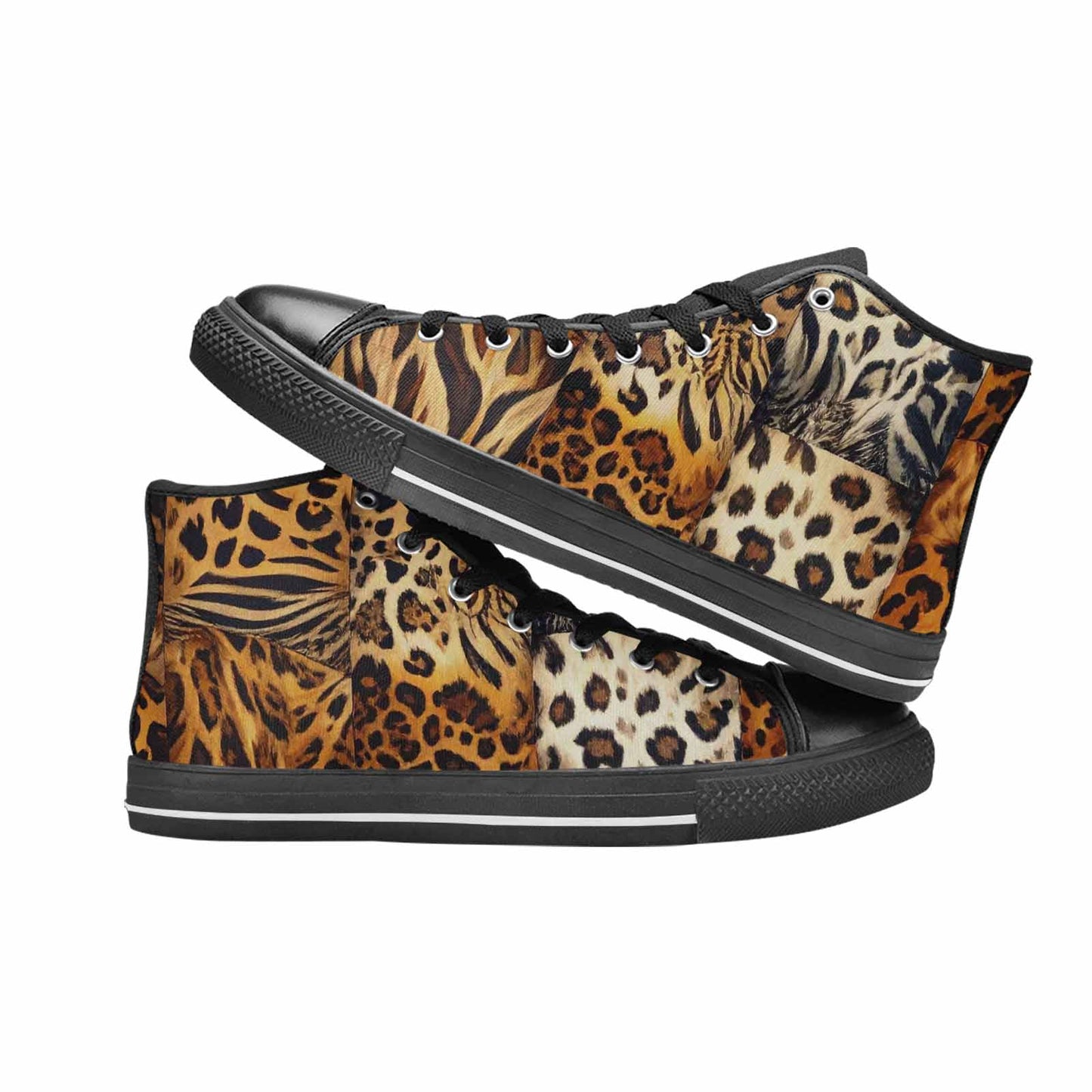 MEN'S Animal Print High Top Canvas Vivid Custom Shoes