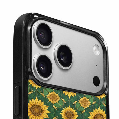 iPhone 17 Pro Case — Sunflower Motifs Arranged In A Floral, Custom Printed Phone Case