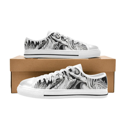 WOMEN'S Cc Demons Grey Canvas Y2K Custom Shoes