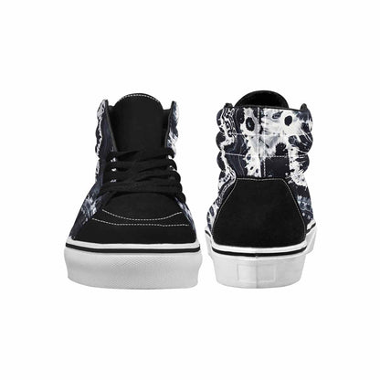 WOMEN'S Black White Animal Print High Top Canvas Grunge Custom Shoes