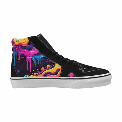 MEN'S Neon Drip Galaxy High Top Canvas Wallpaper Art Sneakers