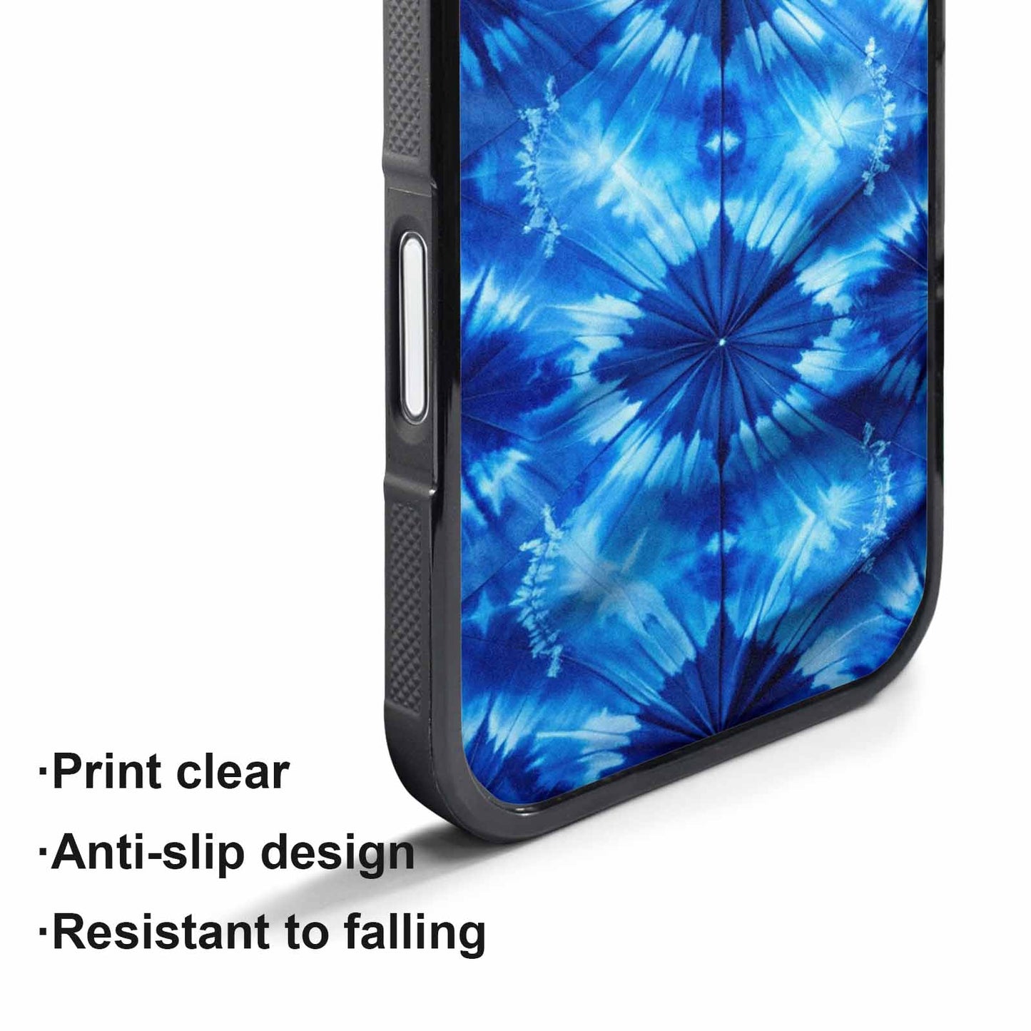 iPhone 17 Pro Max Case — Tie Dye Shibori Indigo Tie Dye, Custom Art Phone Cover