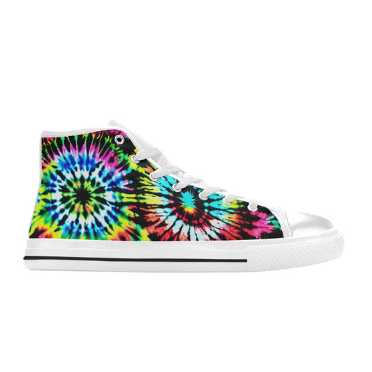 WOMEN'S Cc Tie Dye Art High Top Canvas Y2K Custom Shoes