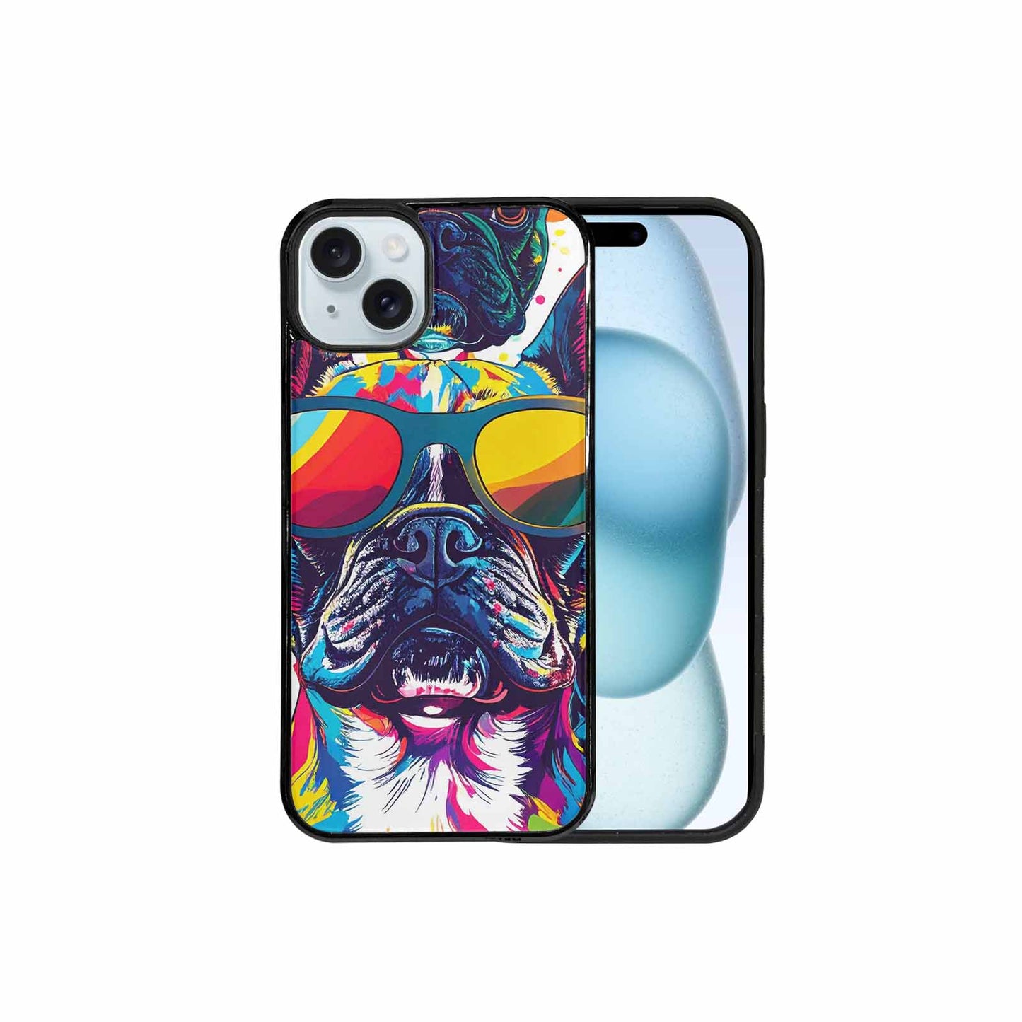 iPhone 15 Plus Case — French Bulldog Pop Art Pattern, Custom Phone Case