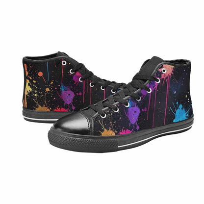 MEN'S Paint Splatter High Top Canvas Vivid Shoes