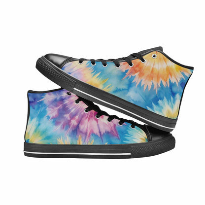 MEN'S Tie Dye Swirl High Top Canvas Surreal Sneakers
