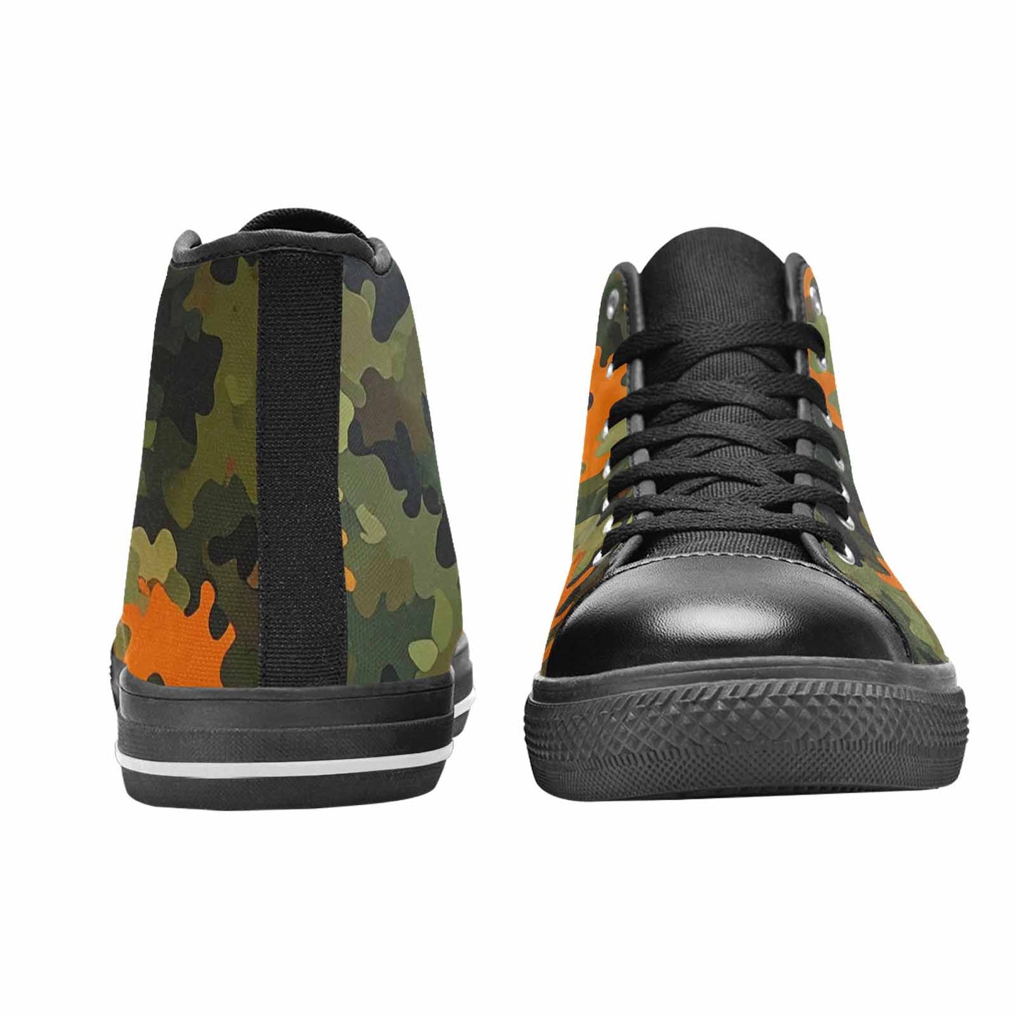 MEN'S Military Camouflage Blotch High Top Canvas Vivid Custom Sneakers