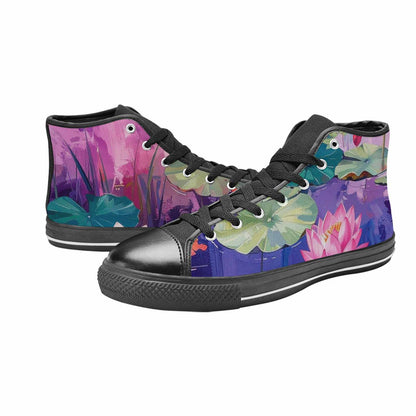 MEN'S Monet-Style Impressionist Water High Top Canvas Dark Academia Shoes