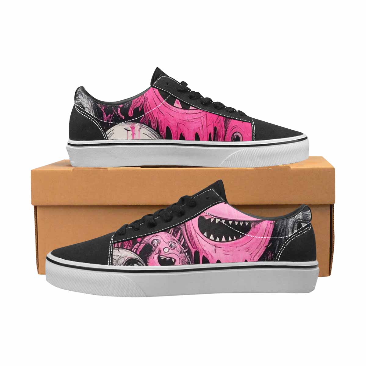 WOMEN'S Monsters (general) Lace-Up Canvas Cottagecore Sneakers