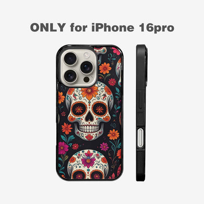 iPhone 16 Pro Case — Dia De Los Muertos Sugar Skull, Custom Made Phone Cover