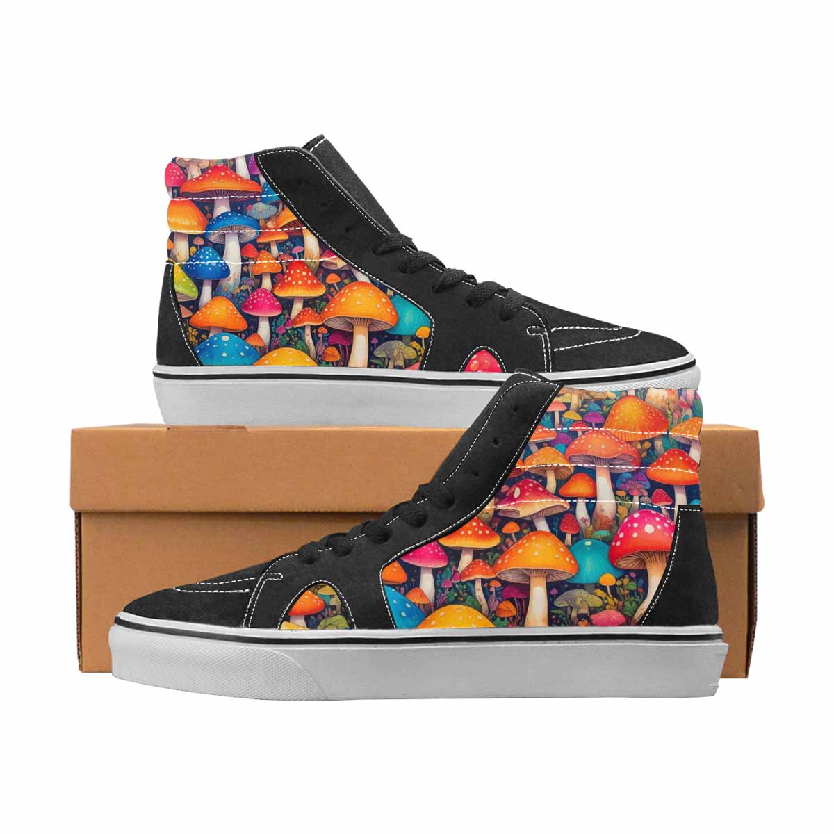 WOMEN'S Mushrooms High Top Canvas Unique Print Y2K Shoes