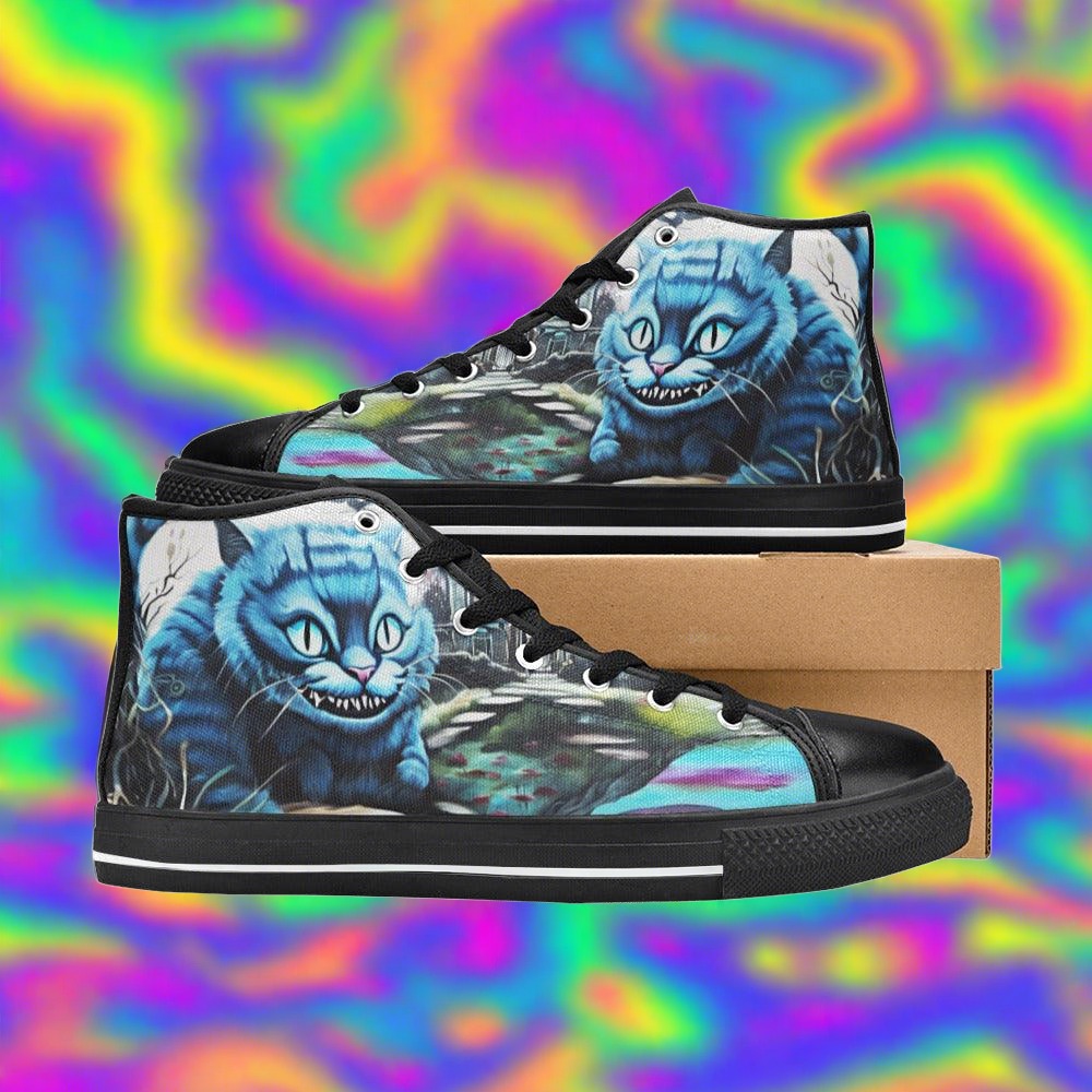 Phoenix Blue Gold Custom Bold Art - Freaky Shoes