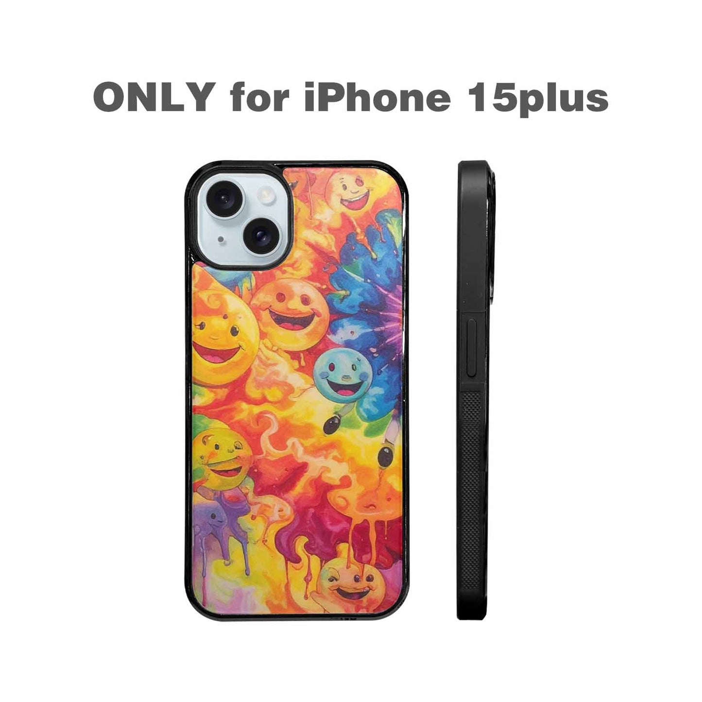 iPhone 15 Plus Case — Smiley Facessmiley Faces Tie D 4f3, Custom Art Phone Cover