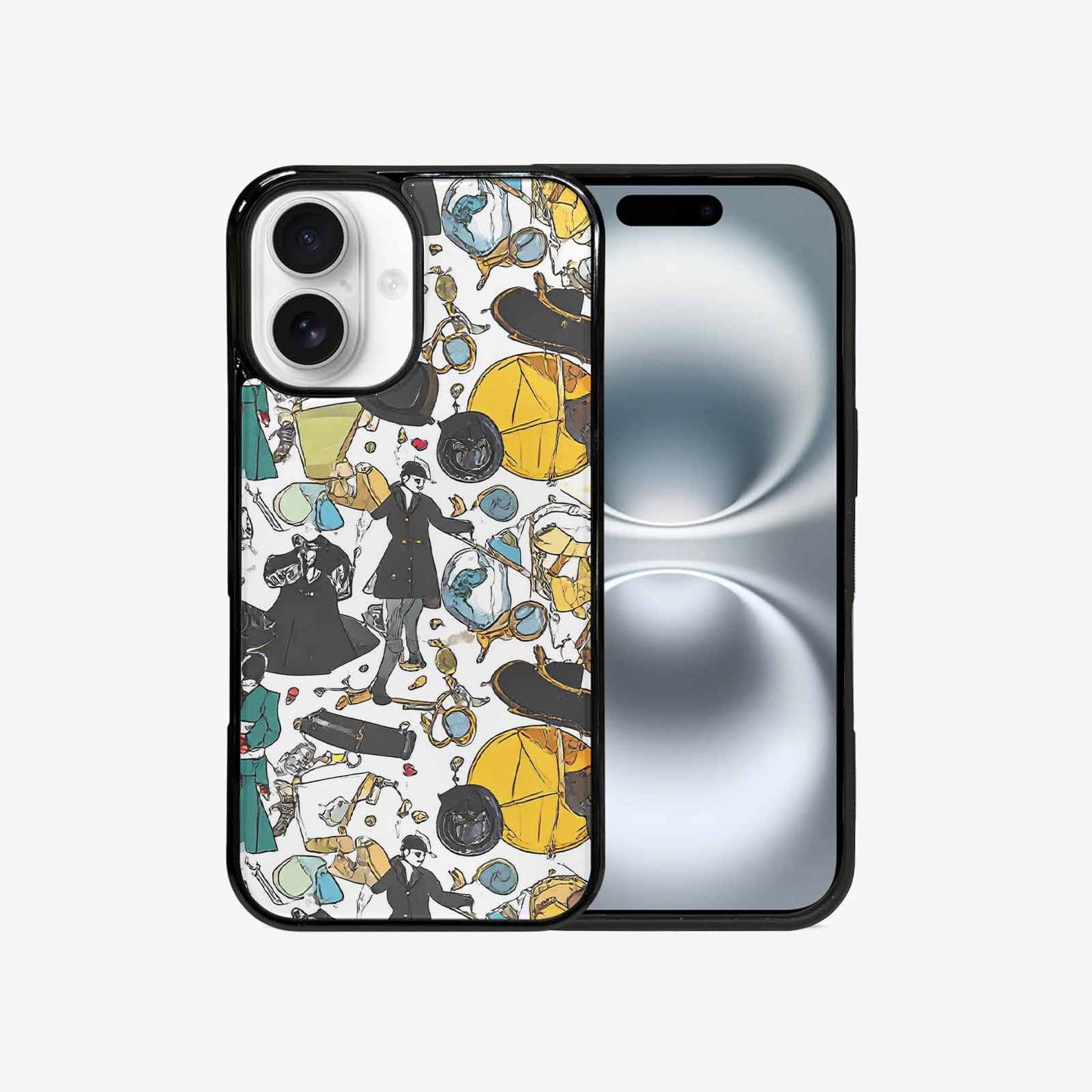 iPhone 16 Case — Noir Spy Silhouette Pen Ink Noir, Custom Art Phone Cover