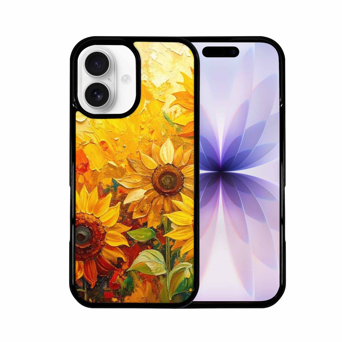 iPhone 17 Case — Impressionist Sunflower Brushstroke Pattern Floral, Custom Print Case Cover