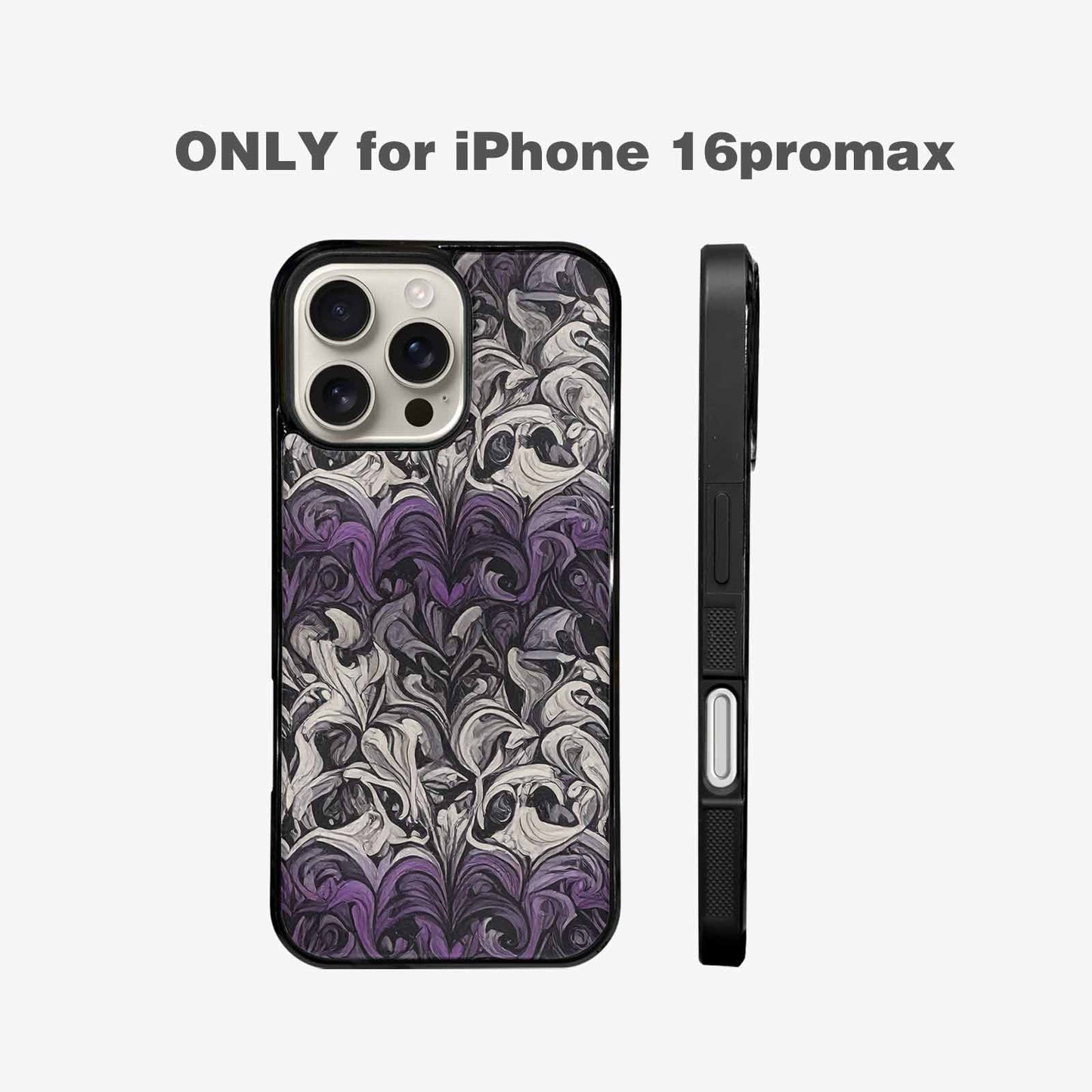 iPhone 16 Pro Max Case — Asexual Flag Color Theme Small Rainbow, Custom Art Phone Cover