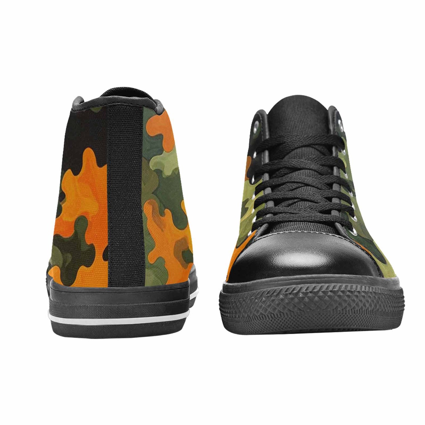 WOMEN'S Military Camouflage Blotch High Top Canvas Y2K Custom Sneakers