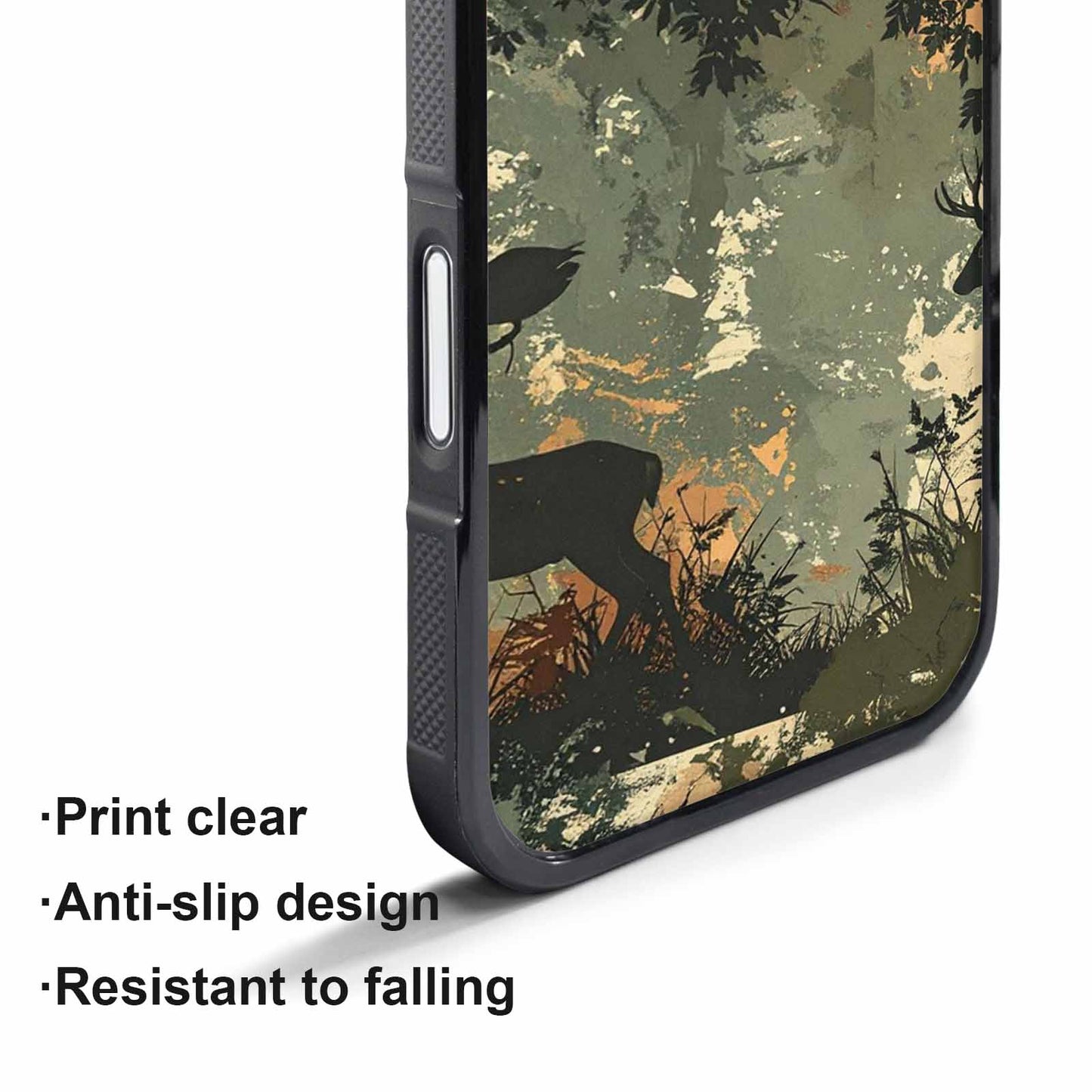 iPhone 17 Pro Case — Hunting Camouflage Pattern With Deer Camo, Unique Phone Case Design