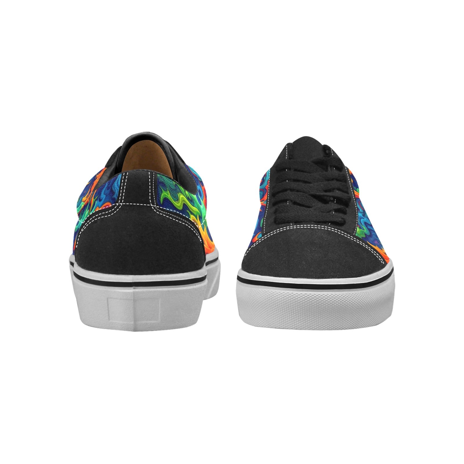 MEN'S Psychedelic Camo Rhythm Low Top Skateboarding Dark Academia Sneakers