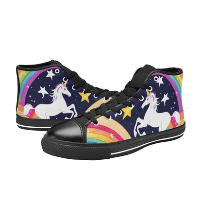 WOMEN'S Uncorns Everywhere High Top Canvas Vivid Shoes