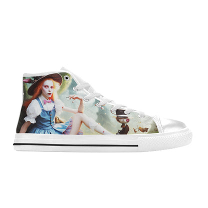 MEN'S Acid Creepy Wonderland Psychedelic High Top Canvas Grunge Sneakers
