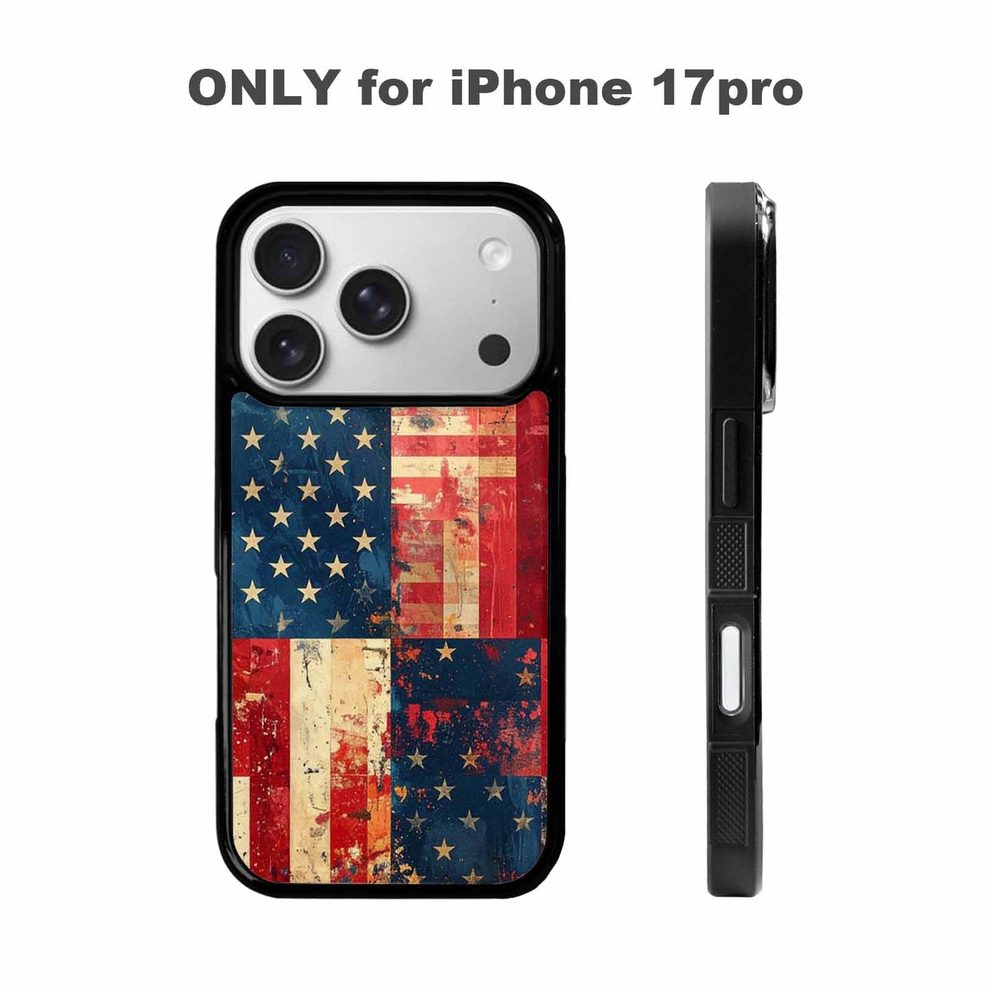 iPhone 17 Pro Case — Small American Flag Stars And Galaxy, Custom Printed Phone Case