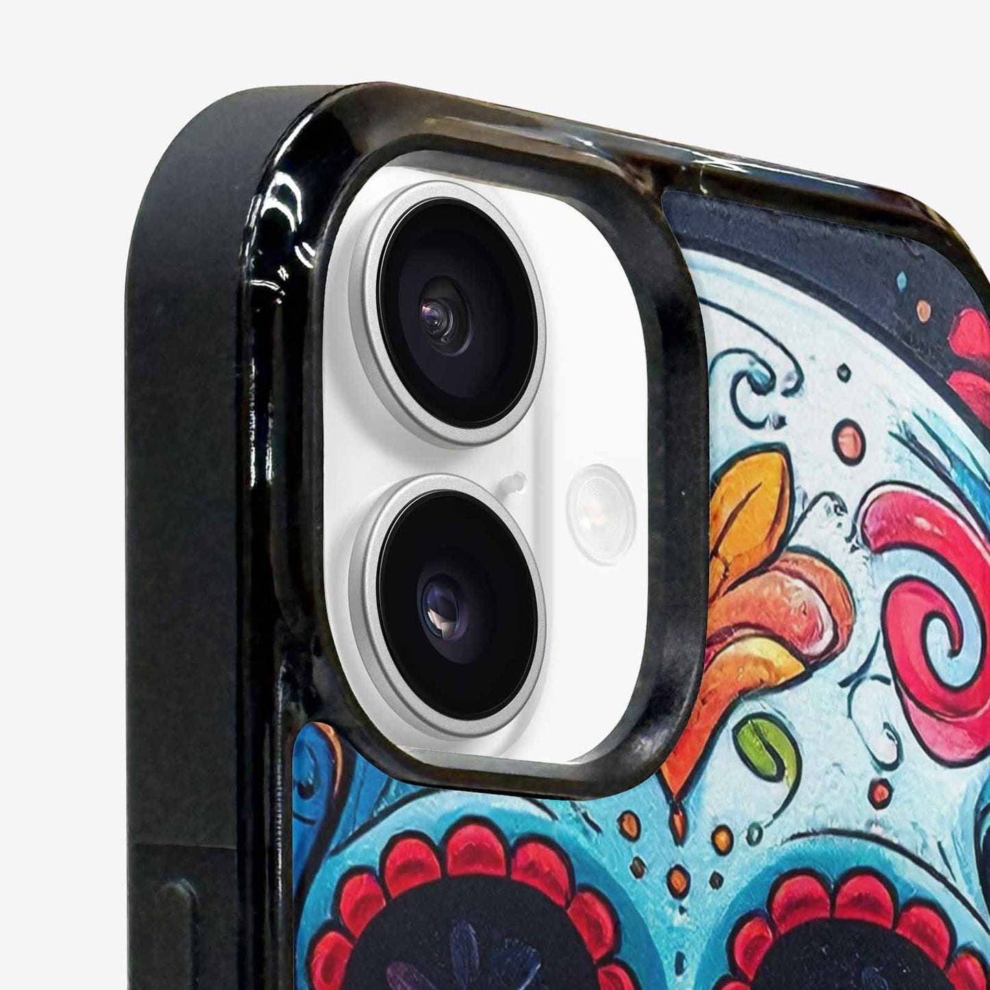 iPhone 16 Case — Graffiti Skull Art Seamless Pattern Vibrant, Custom Art Phone Cover