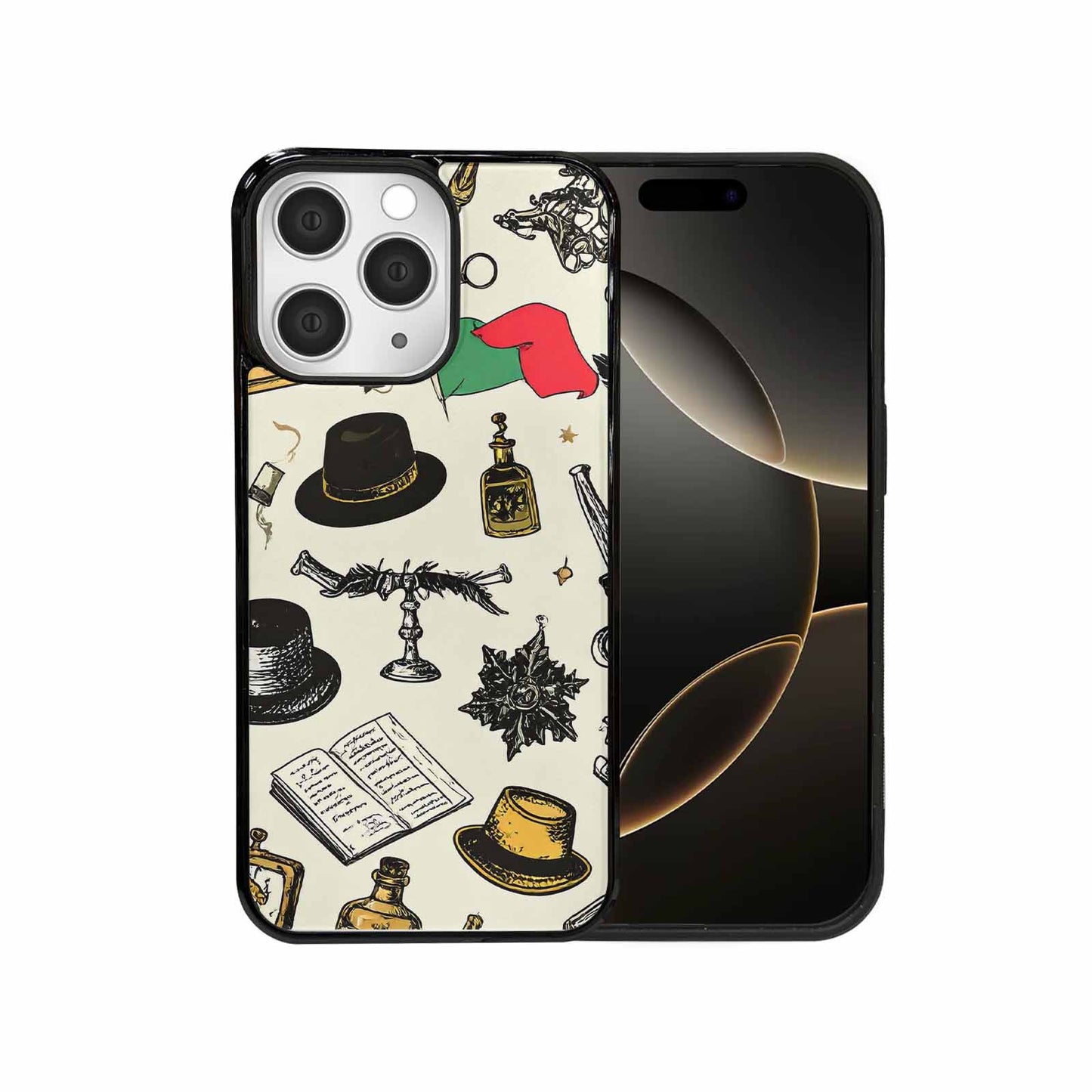 iPhone 15 Pro Max Case — Noir Spy Silhouette Pen Ink Noir, Custom Print Case Cover