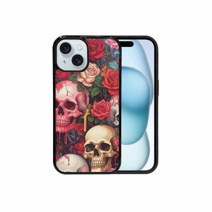 iPhone 15 Case — Skulls And Roses Skulls And Roses, Customized Protective Case