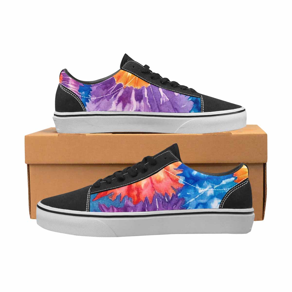 MEN'S Tie Dye Swirl Canvas Lace-Up Grunge Shoes