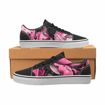 WOMEN'S Ice Cream Motif Lace-Up Canvas Kaleidoscope Sneakers